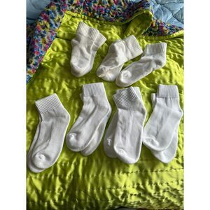 Jefferies Girls Sport Quarter Half Cushion Socks Bundle Big Girls M and L